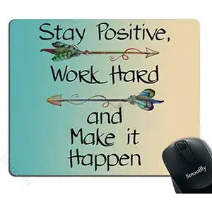 Smooffly Gaming Custom Inspirational Quote Mouse Pad