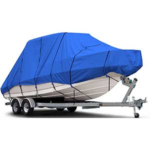 Budge Blue T Top Boat Cover | Waterproof | UV Resistant | 20-22 Ft